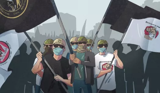 PROTESTANTES. Los coletivos de militares en retiro han asumido un papel de liderazgo en las últimas movilizaciones contra Pedro Castillo.