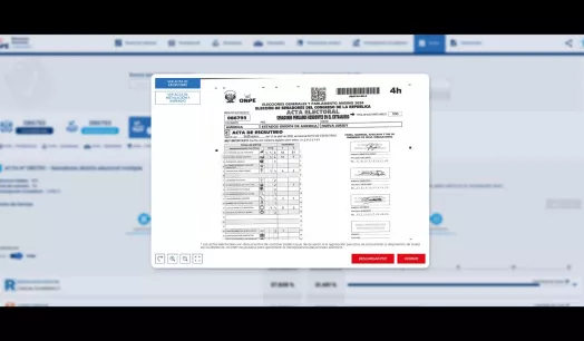 Es cierto que la ONPE publicó por error un acta de prueba correspondiente a la elección de senadores en una mesa de Nueva Jersey