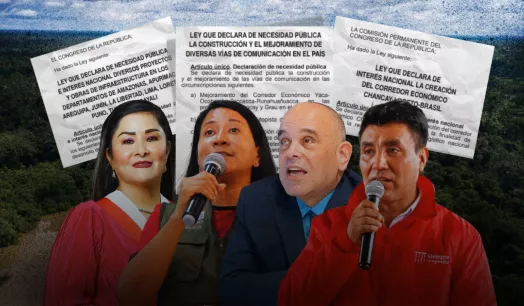 REELECCIÓN. Los congresistas Jorge Morante, Óscar Zea, Rosio Torres y Jeny López han respaldado iniciativas cuestionadas por su impacto ambiental.