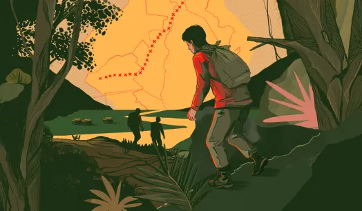 CAMINO. Comunidades asháninkas identificaron una de las rutas de mayor tránsito de mochileros para el traslado de droga en la selva central.