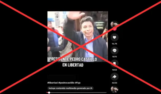 Circula una versión en video acerca de que el expresidente Castillo fue excarcelado. Sin embargo, esto no es cierto. 
