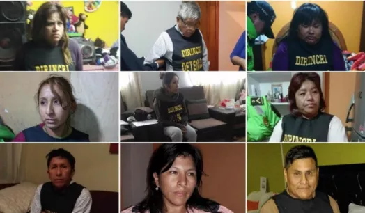 RED. Son 14 las personas sindicadas por la fiscalía y la policía de ser parte de una red de tráfico de niños. Ellos permanecerán en prisión diez días.