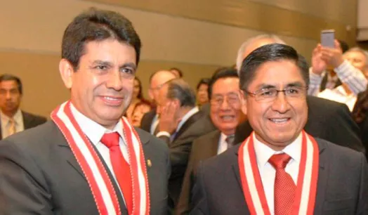 FAVORES. Tomás Gálvez y César Hinostroza fueron designados supremos por el hoy cuestionado Consejo Nacional de la Magistratura en el 2015. Ese mismo año Gálvez conoció a José Cavassa, hoy detenido. 