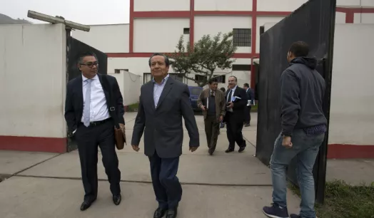 JUICIO. Orlando Sánchez Paredes saliendo del Penal Castro Castro, tras audiencia del juicio por presunto lavado de dinero del narcotrafico. / 