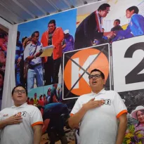 FUERZA POPULAR. El empresario Carlos Domínguez (Der.) busca volver al Congreso por el partido de Keiko Fujimori.