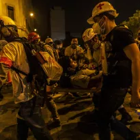 REPRESIÓN. Más de 250 personas resultaron heridas a causa de la actuación de las fuerzas del orden.
