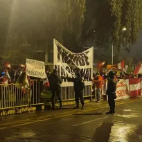 PROTESTA. Las manifestaciones se han realizado de forma consecutiva en las noches y frente al domicilio del magistrado Jorge Salas.