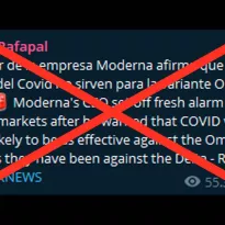 Falso. Mensaje viral sobre que CEO de Moderna dijo que las vacunas no sirven contra la variante Ómicron