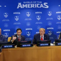 ENCUENTRO. El 22 de setiembre, en Estados Unidos, se realizó una reunión de alto nivel del Escudo de las Américas con presencia de presidente Donald Trump.