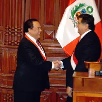 INTERMEDIARIO. El exministro aprista Luis Alva Castro (izquierda) solicitó el aporte de US$200 mil a Odebrecht como intermediario de Alan García, según aseguró Jorge Barata. 
