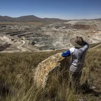 Pozo de oxidación del proyecto minero Antapaccay perteneciente al grupo Glencore