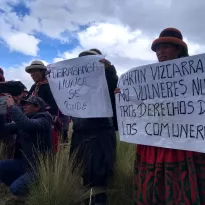 PROTESTA. La comunidad campesina Fuerabamba exige la liberación de su presidente y asesores legales, como requisito previo al diálogo con el Gobierno peruano.