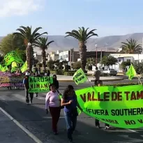 Hace dos semanas los pobladores del valle marcharon en Mollendo para ratificar su rechazo al proyecto minero.