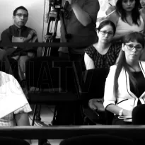 CRIMEN ORGANIZADO. Maribel Velarde (de conjunto blanco) asistió a las audiencias del Caso Sánchez Paredes por lavado de dinero. Hoy afronta un proceso similar por su relación con el integrante de una organización de tráfico de drogas.