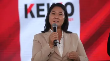Keiko Fujimori, candidata presidencial de Fuerza Popular. 