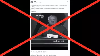 Es falso el video del diputado venezolano Diosdado Cabello en el que admite el triunfo del candidato opositor Edmundo Gonzáles