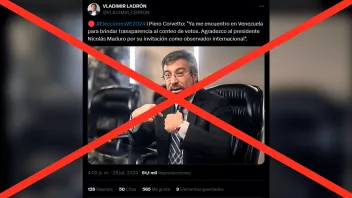 Es falso que el jefe de la ONPE participó como observador internacional en las elecciones de Venezuela 2024