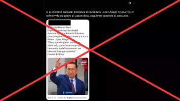 Es falso que el presidente Balcázar haya amenazado de muerte al candidato presidencial Rafael López Aliaga