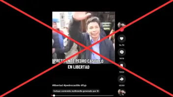 Circula una versión en video acerca de que el expresidente Castillo fue excarcelado. Sin embargo, esto no es cierto. 